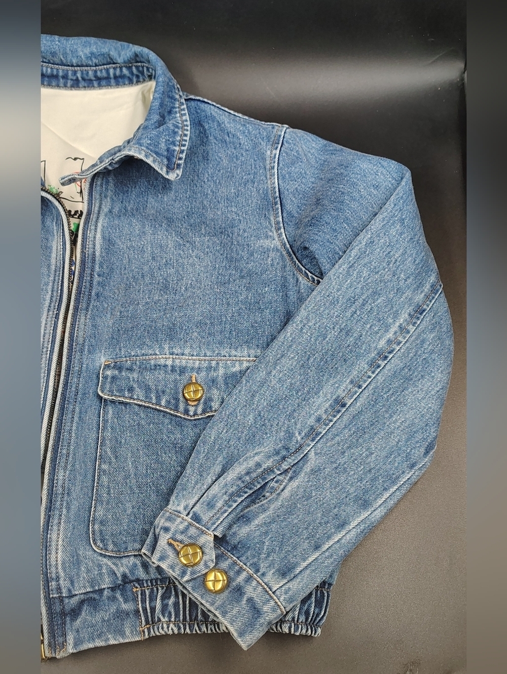 Blue Denim Jacket Sz Medium - Large - Picture 10 of 16